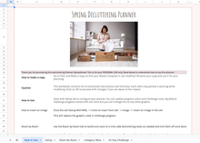 Load image into Gallery viewer, Spring Decluttering Planner Spreadsheet