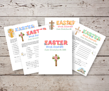 Load image into Gallery viewer, Easter Word Scramble Game Printable for Kids Ages 10+, Christian Easter Activity PDF