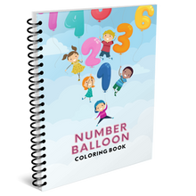 Load image into Gallery viewer, Number Balloon Coloring Book
