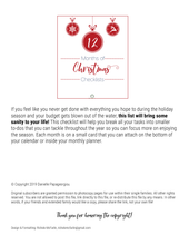 Load image into Gallery viewer, 12 Months of Christmas Checklists
