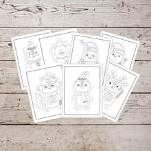 Load image into Gallery viewer, Christmas Animals Scissor Skills Printable