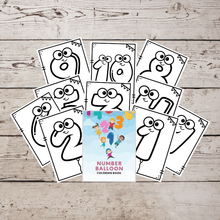 Load image into Gallery viewer, Number Balloon Coloring Book