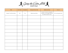 Load image into Gallery viewer, Going the Extra Mile Chore Chart
