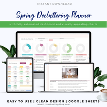 Load image into Gallery viewer, Spring Decluttering Planner Spreadsheet
