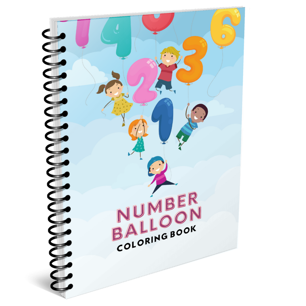 Number Balloon Coloring Book