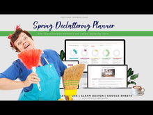 Load and play video in Gallery viewer, Spring Decluttering Planner Spreadsheet
