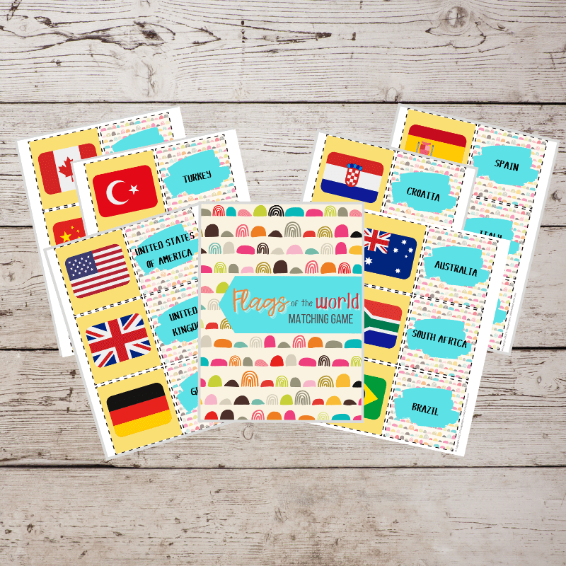 Flags of the World Matching Game